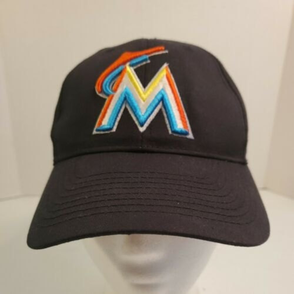 MLB Florida Maimi Marlins Baseball Hat Black Youth Cap Adjustable